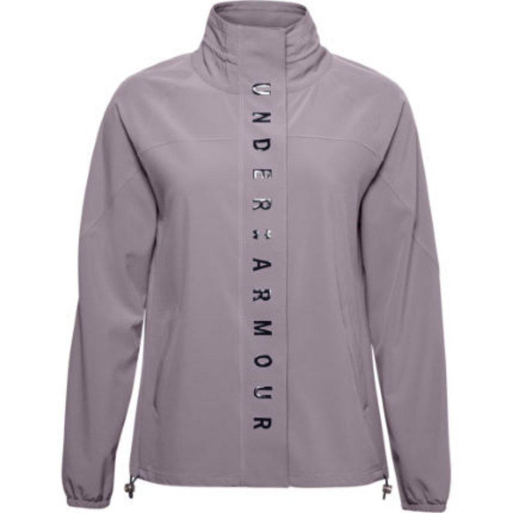 NWOT Under Armour Purple RUSH Woven Recover Full Zip Jacket
